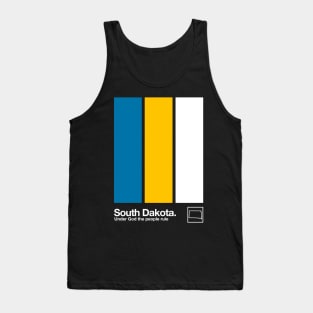 South Dakota State Flag // Original Minimalist Artwork Poster Design Tank Top